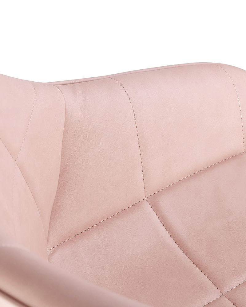 Rosie Blush - Pink hairdressing chair - Chrome plate foot